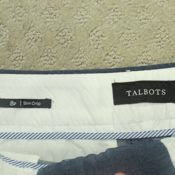 Talbots Women's Size 8P Pants (31" x 22") Slim Crop Four Pockets Blue - Picture 4 of 6